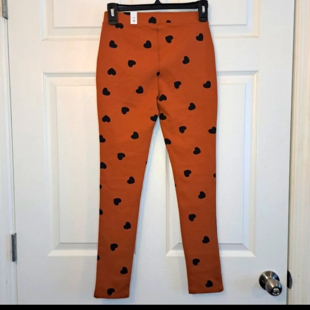 NEW Children's Place Heart Leggings with Zippers Size 12